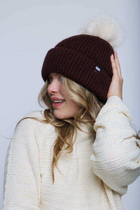 Snowflake-Lined Beanie